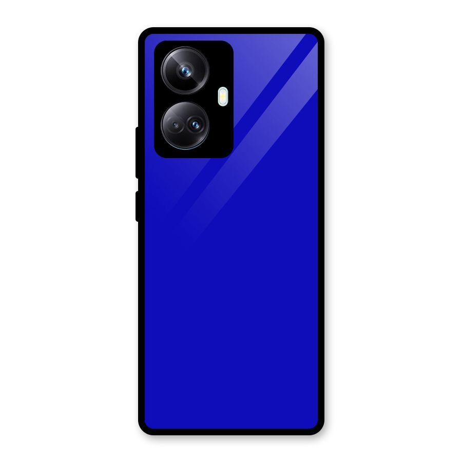 Cobalt Blue Glass Back Case for Realme 10 Pro Plus