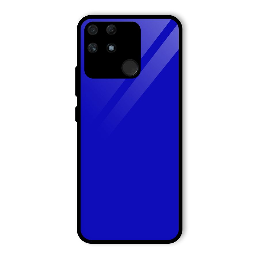 Cobalt Blue Glass Back Case for Realme Narzo 50A
