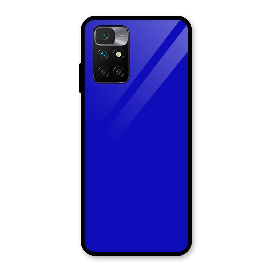 Cobalt Blue Glass Back Case for Redmi 10 Prime
