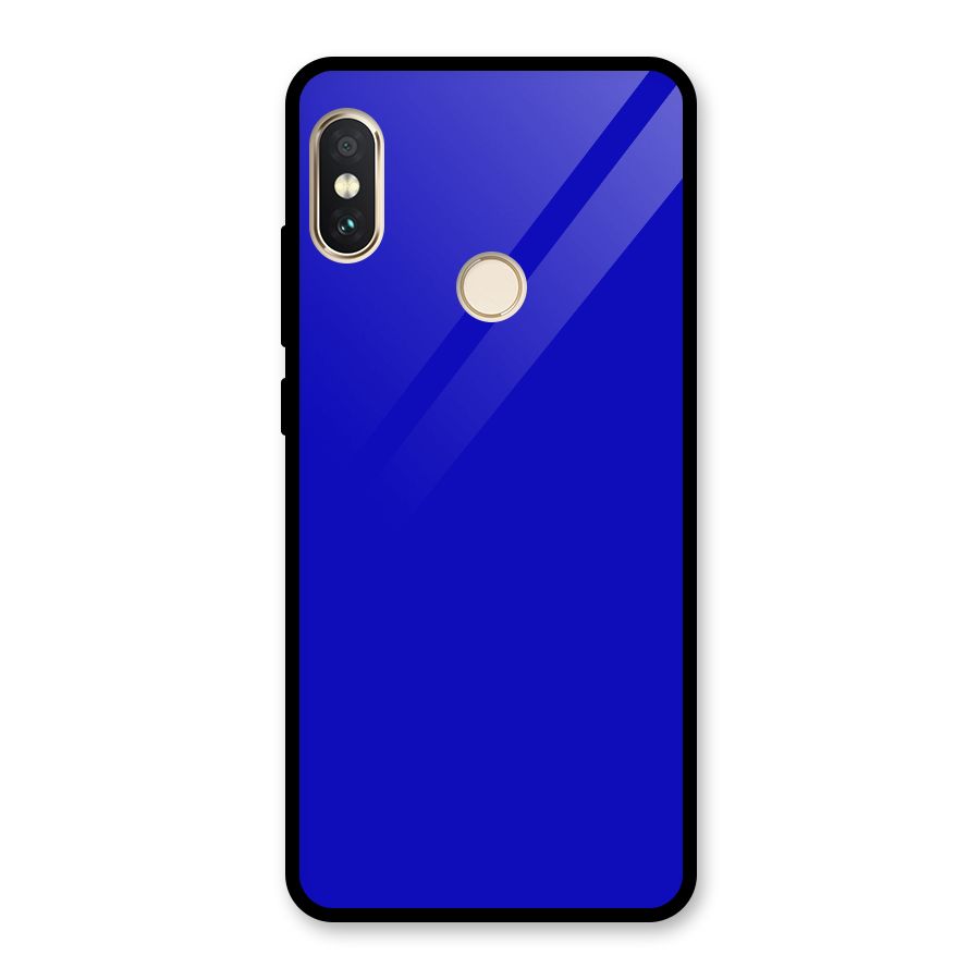 Cobalt Blue Glass Back Case for Redmi Note 5 Pro