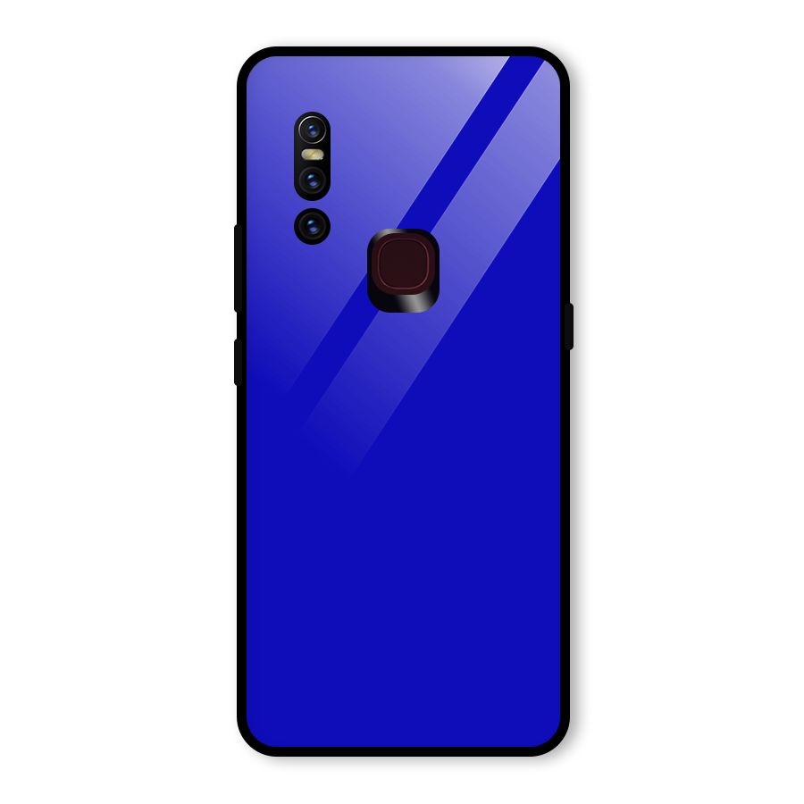 Cobalt Blue Glass Back Case for Vivo V15