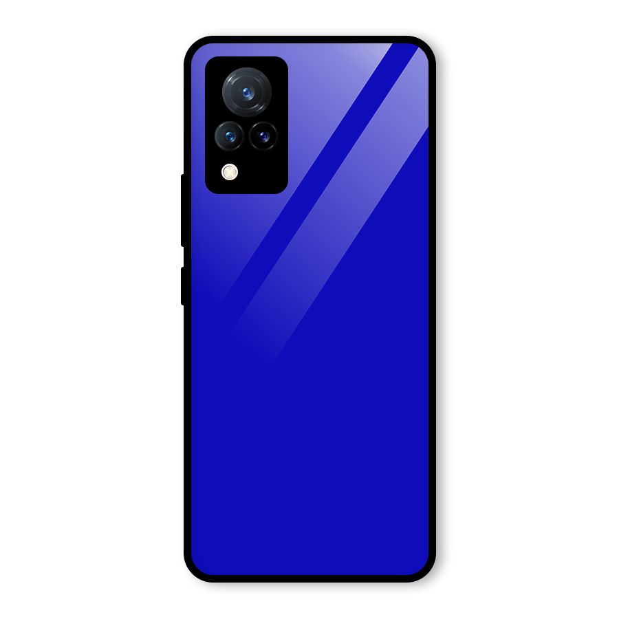 Cobalt Blue Glass Back Case for Vivo V21 5G