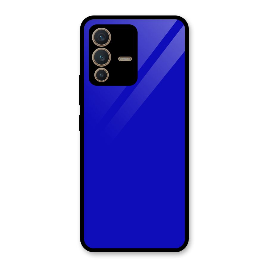 Cobalt Blue Glass Back Case for Vivo V23 5G