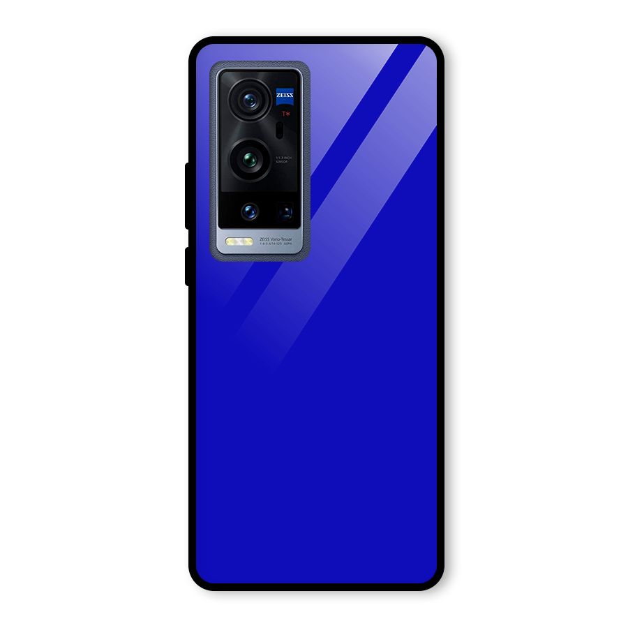 Cobalt Blue Glass Back Case for Vivo X60 Pro Plus