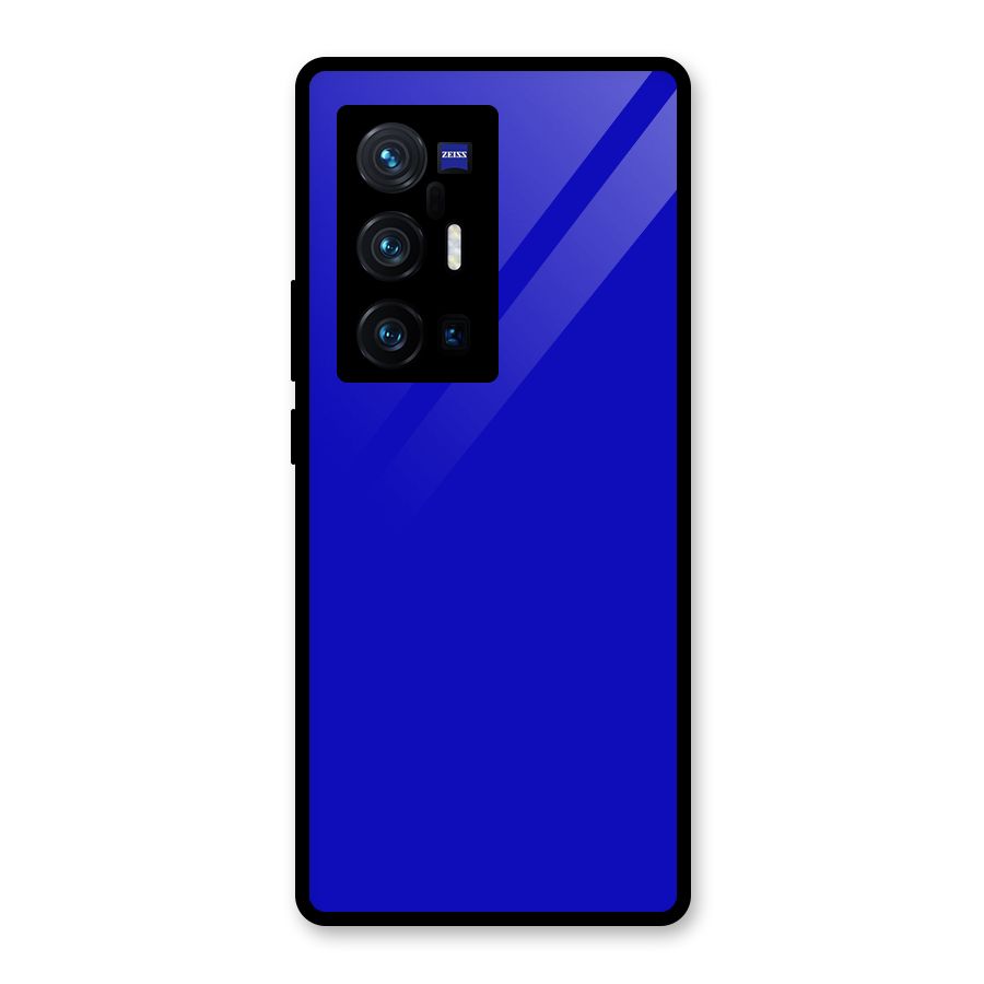 Cobalt Blue Glass Back Case for Vivo X70 Pro Plus