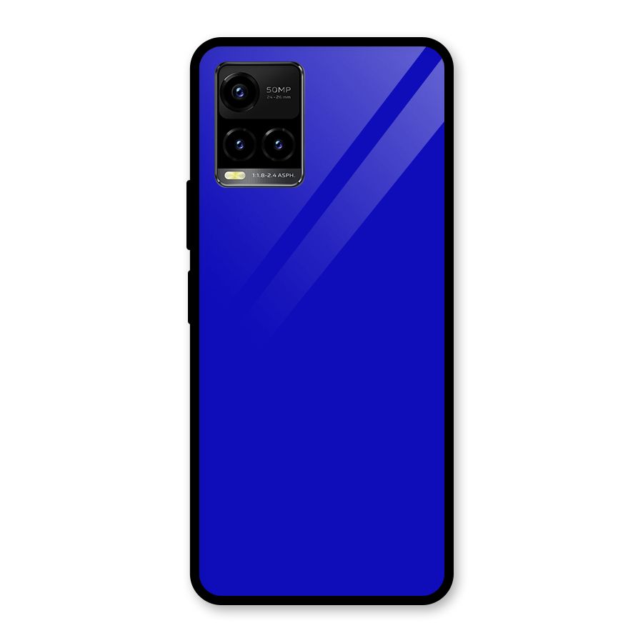 Cobalt Blue Glass Back Case for Vivo Y21A