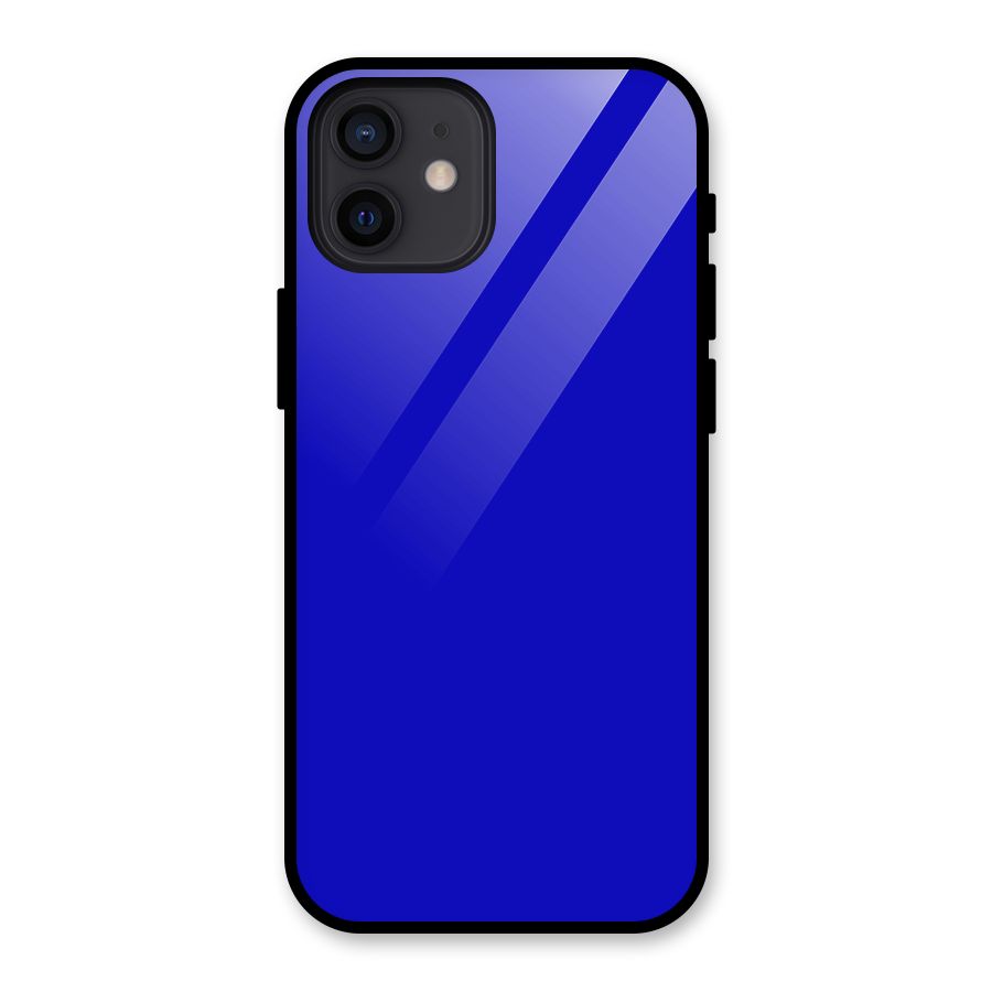 Cobalt Blue Glass Back Case for iPhone 12