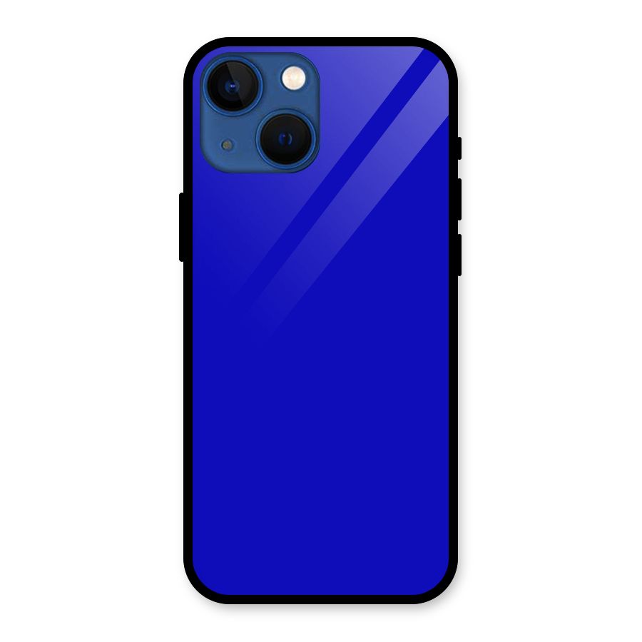 Cobalt Blue Glass Back Case for iPhone 13 Mini