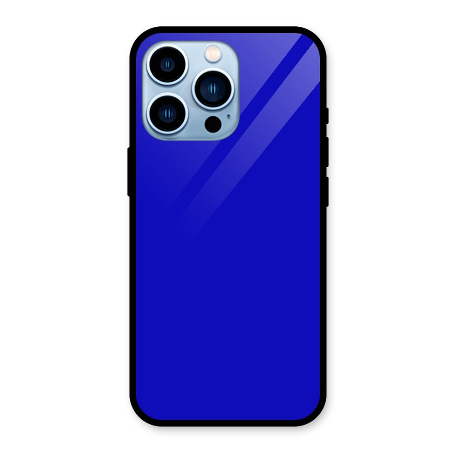 Cobalt Blue Glass Back Case for iPhone 13 Pro