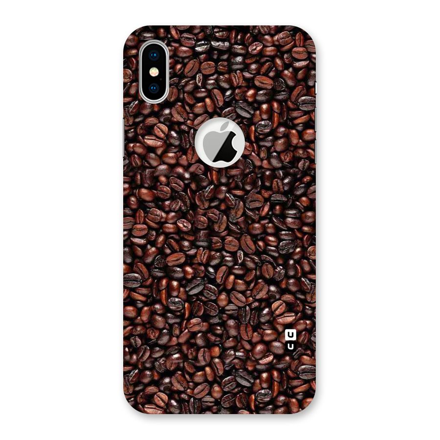 Cocoa Beans Back Case for iPhone X Logo Cut