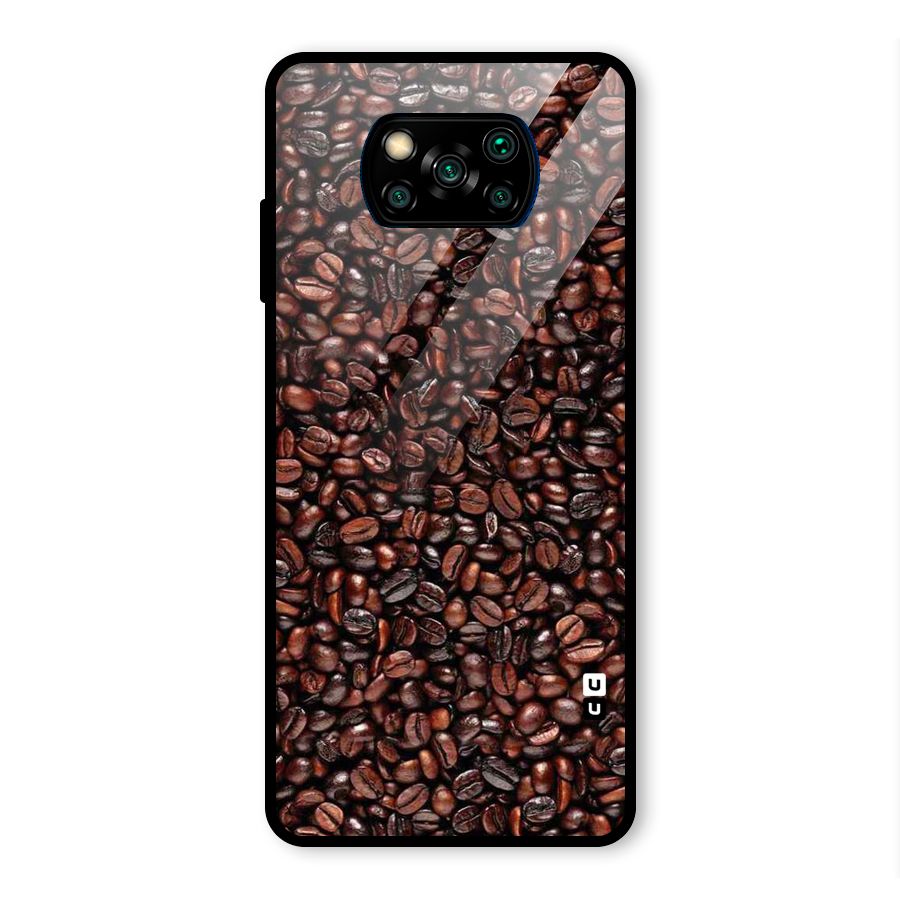 Cocoa Beans Glass Back Case for Poco X3 Pro
