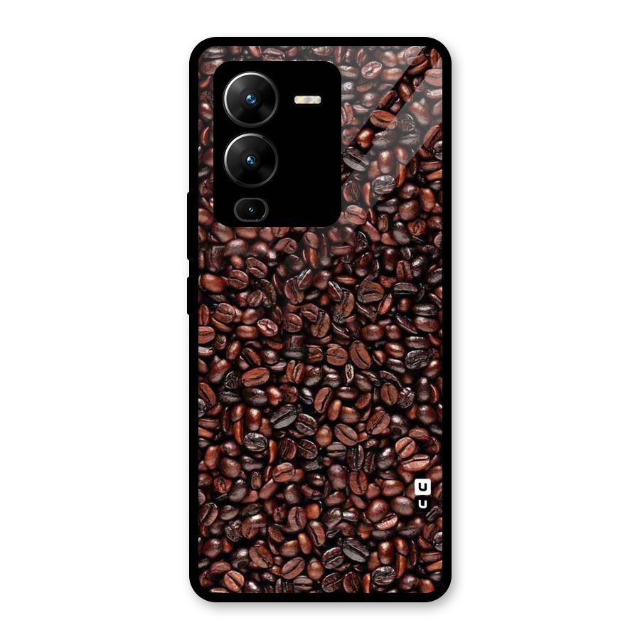 Cocoa Beans Glass Back Case for Vivo V25 Pro