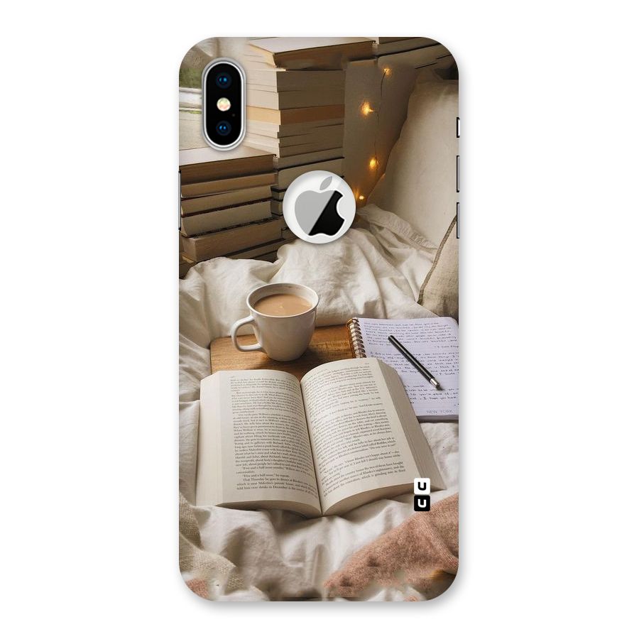 Coffee And Books Back Case for iPhone XS Logo Cut