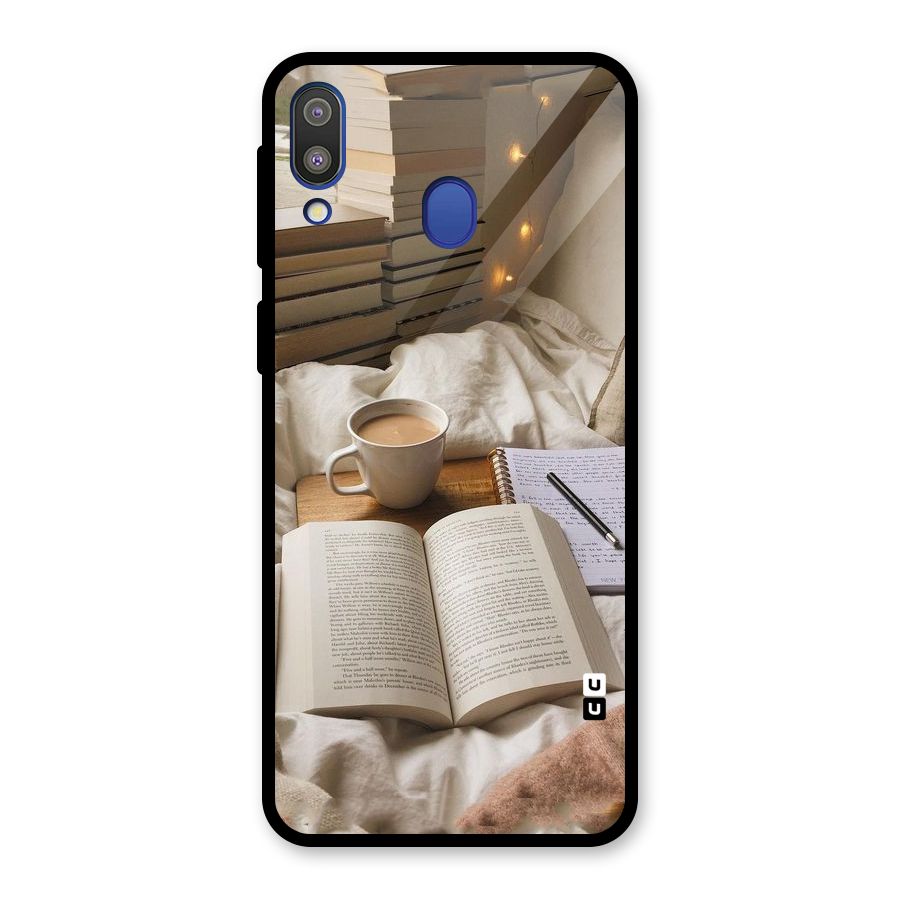 Coffee And Books Glass Back Case for Galaxy M20