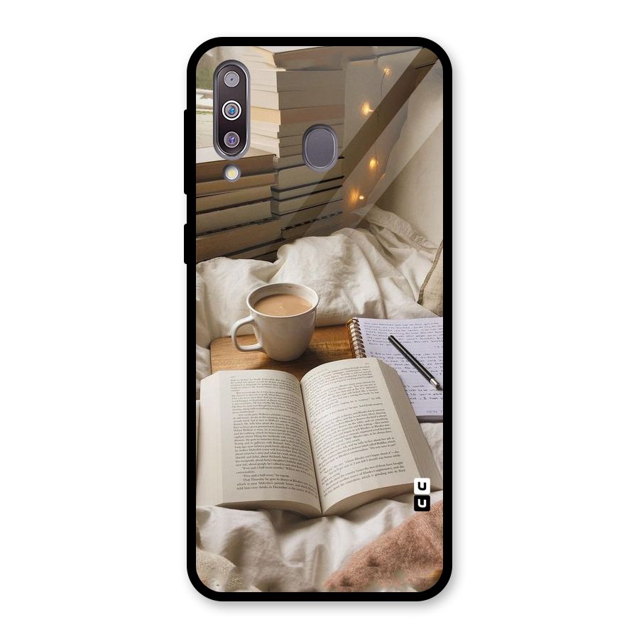 Coffee And Books Glass Back Case for Galaxy M30