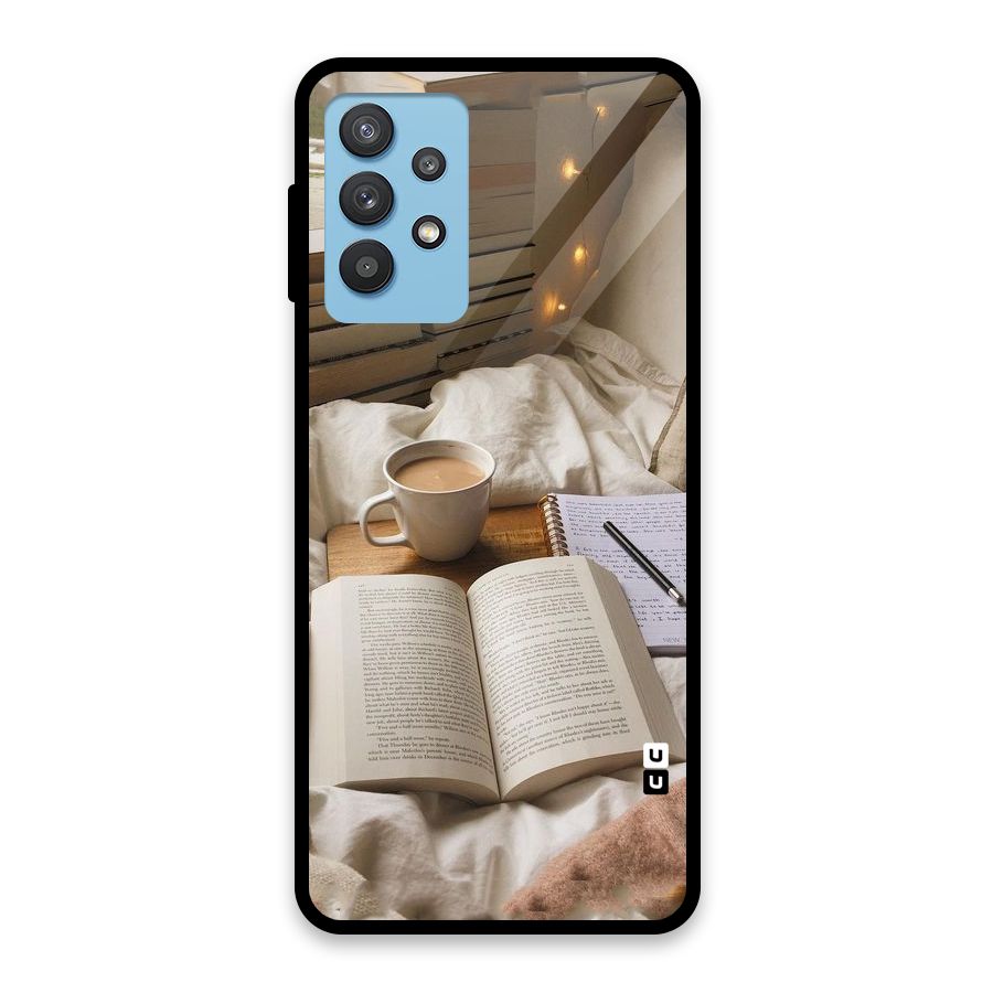 Coffee And Books Glass Back Case for Galaxy M32 5G