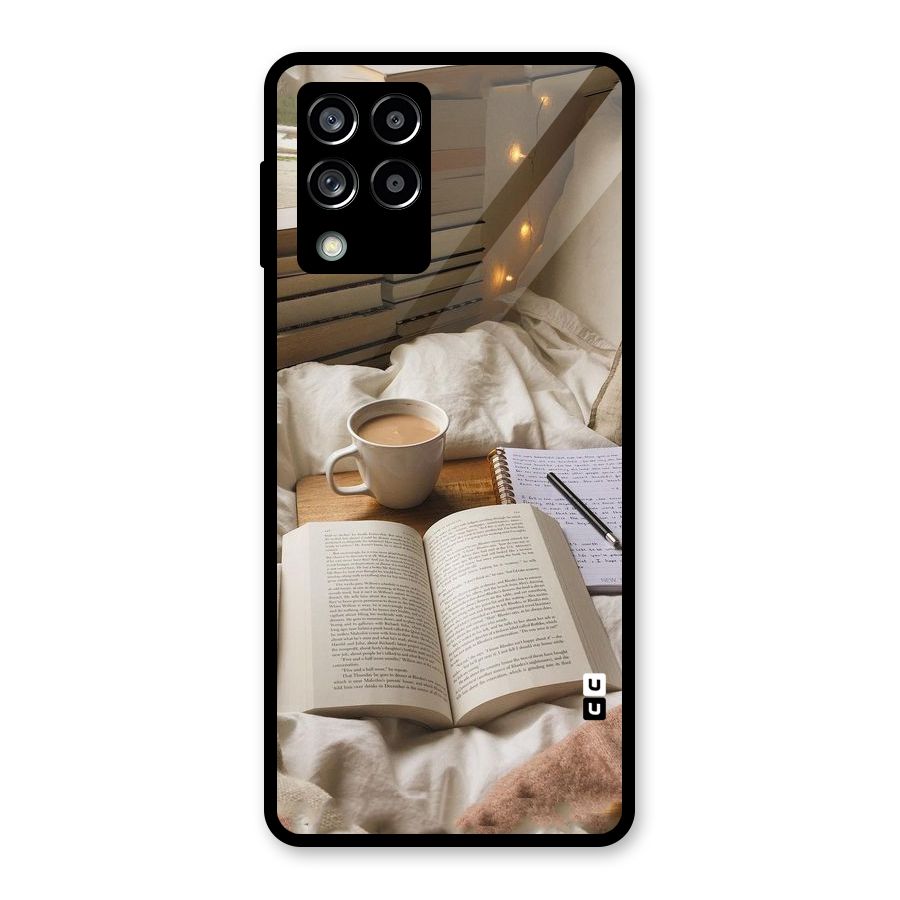 Coffee And Books Glass Back Case for Galaxy M53 5G