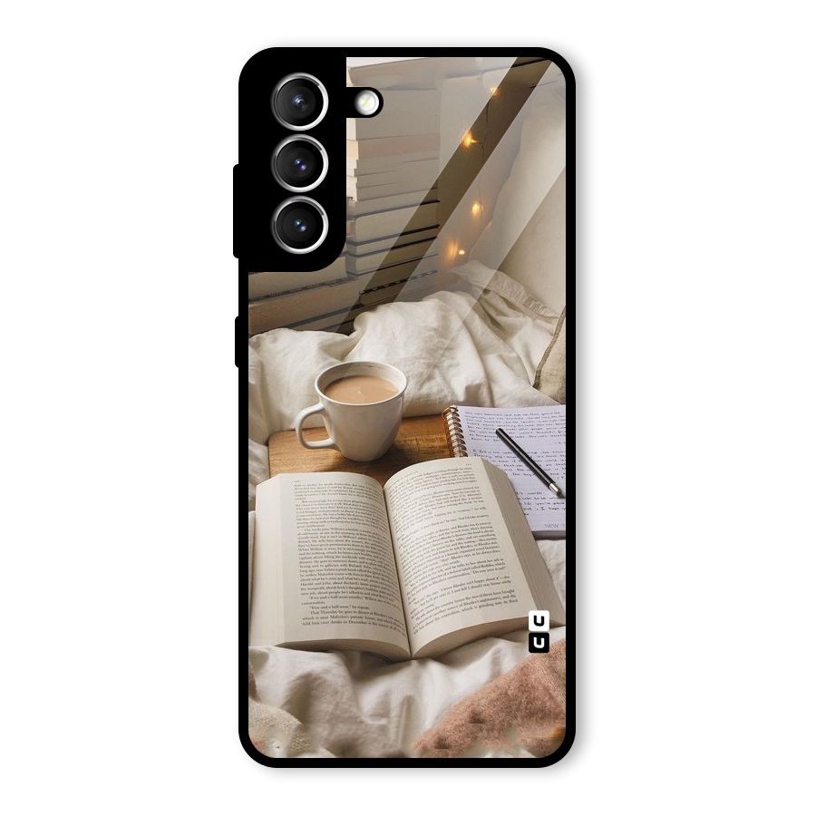 Coffee And Books Glass Back Case for Galaxy S21 5G
