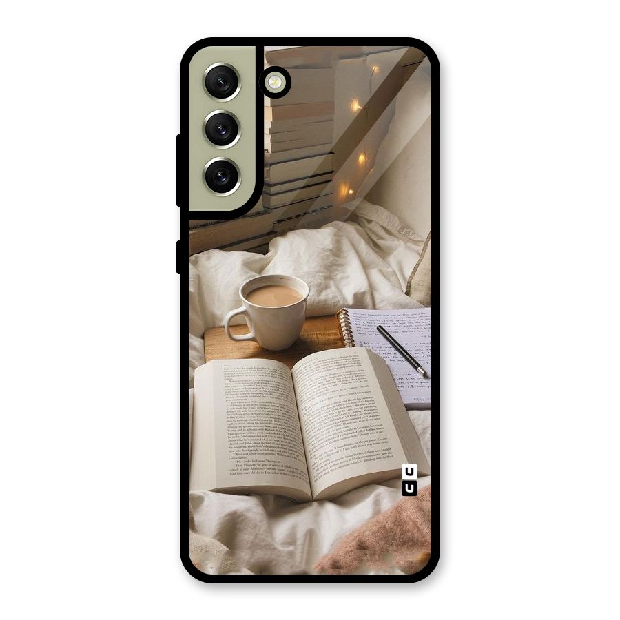 Coffee And Books Glass Back Case for Galaxy S21 FE 5G