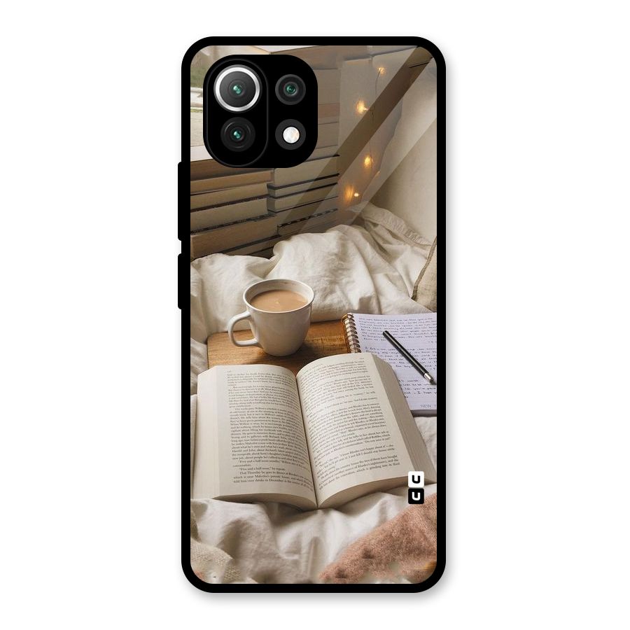 Coffee And Books Glass Back Case for Mi 11 Lite