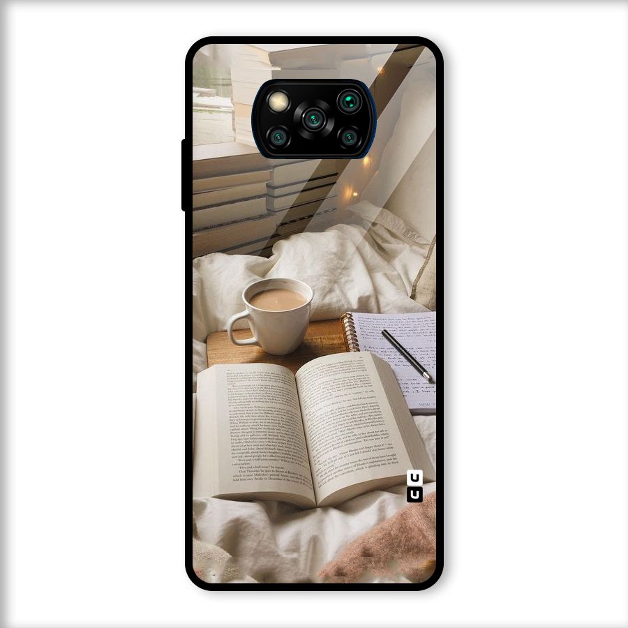 Coffee And Books Glass Back Case for Poco X3
