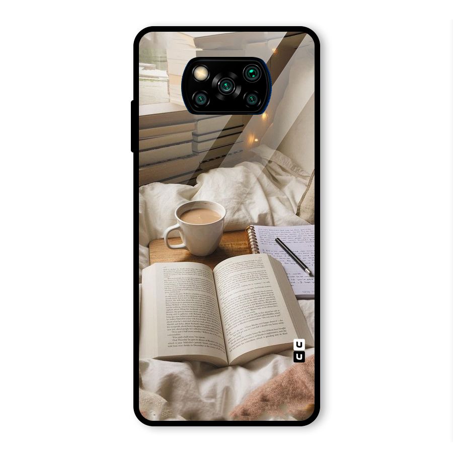 Coffee And Books Glass Back Case for Poco X3 Pro