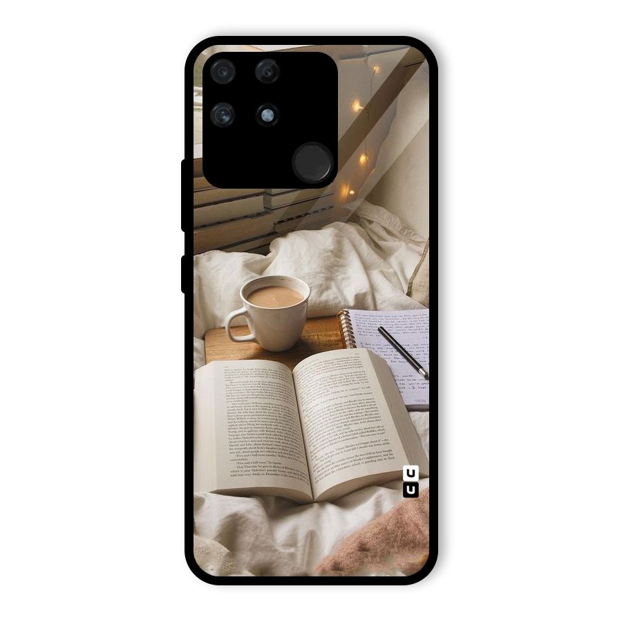 Coffee And Books Glass Back Case for Realme Narzo 50A