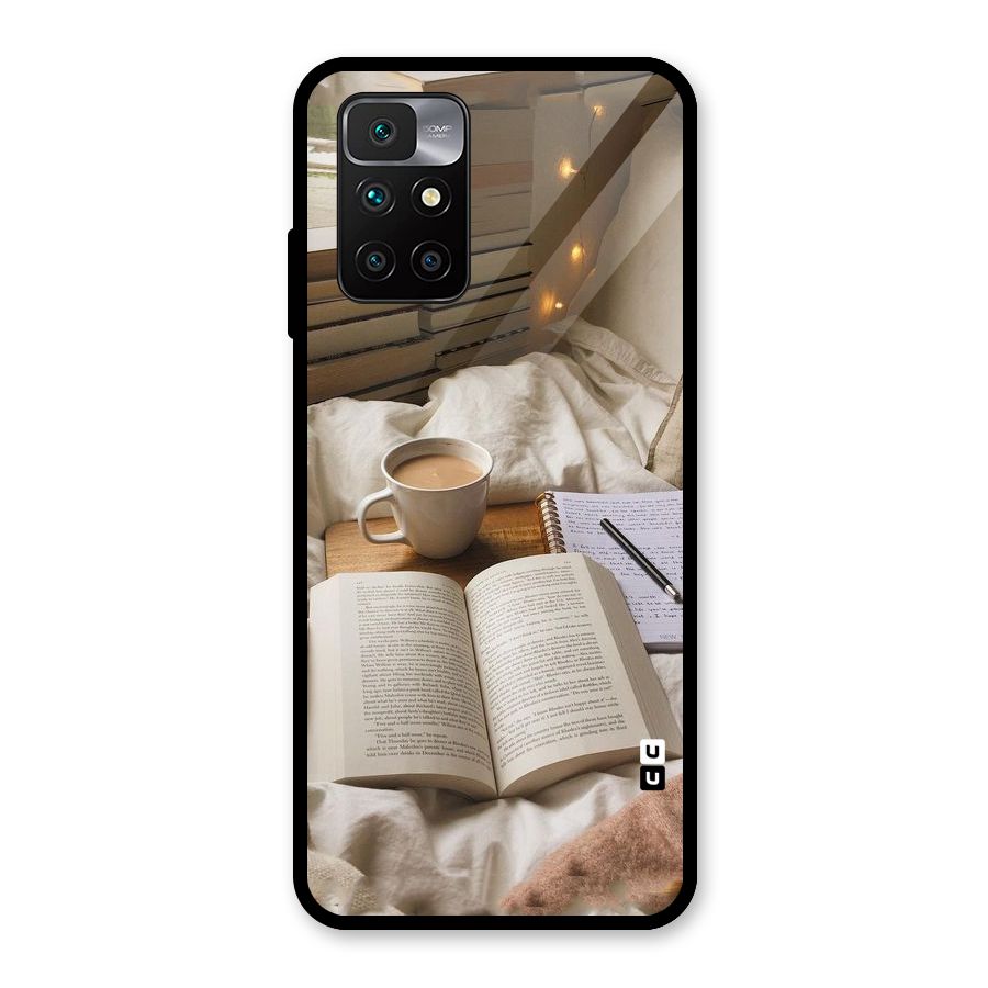 Coffee And Books Glass Back Case for Redmi 10 Prime
