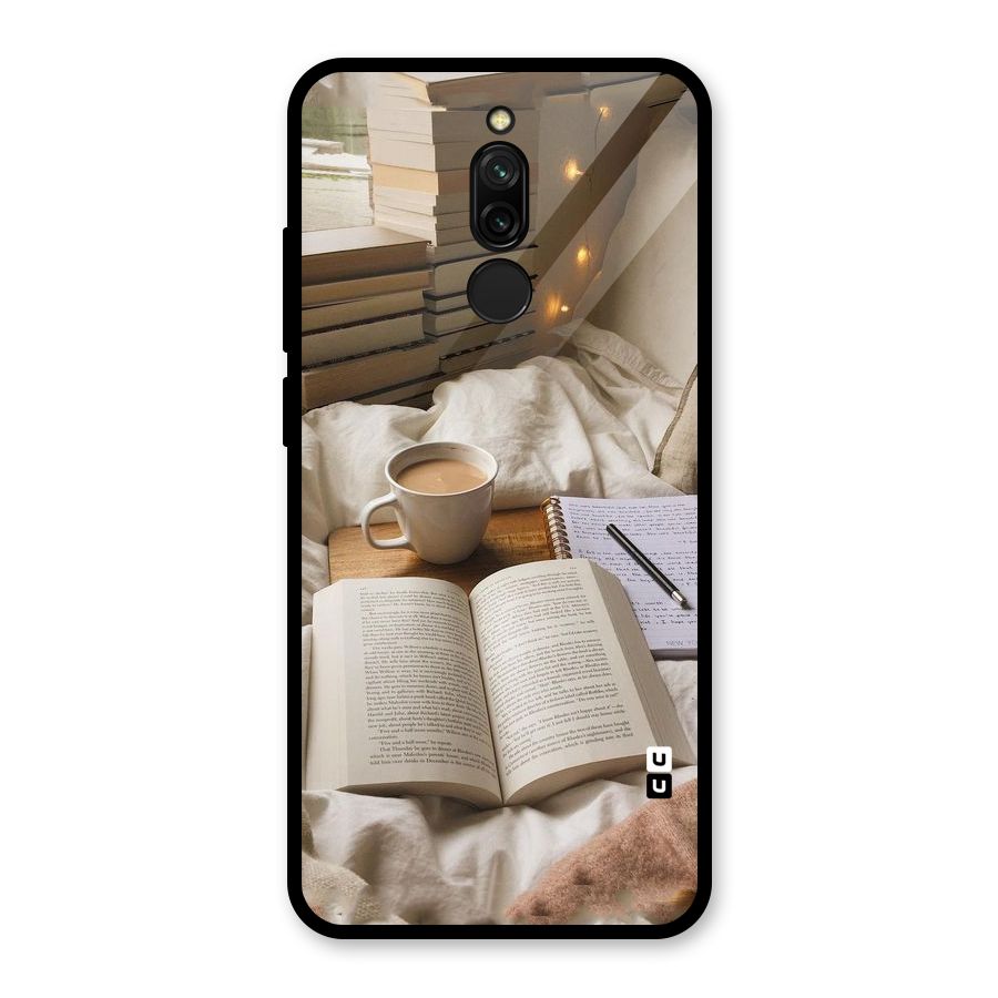 Coffee And Books Glass Back Case for Redmi 8