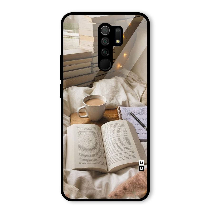 Coffee And Books Glass Back Case for Redmi 9 Prime