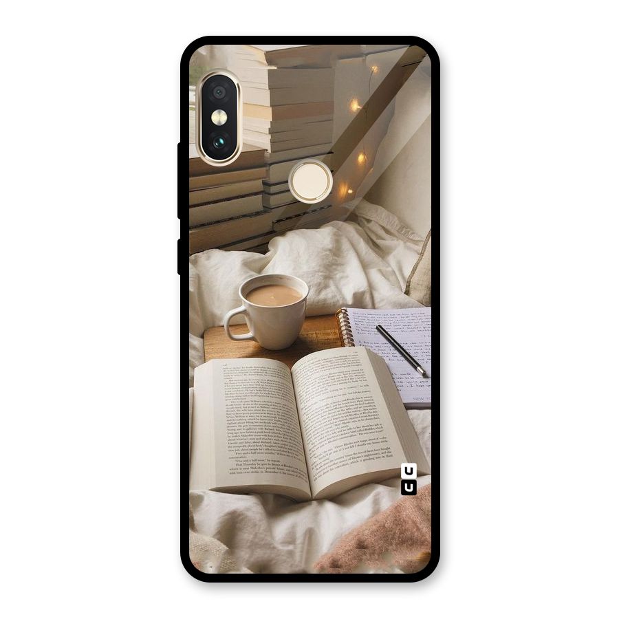 Coffee And Books Glass Back Case for Redmi Note 5 Pro