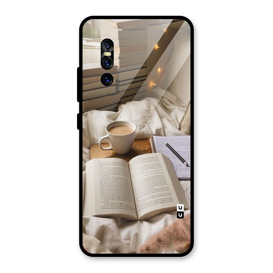 Coffee And Books Glass Back Case for Vivo V15 Pro