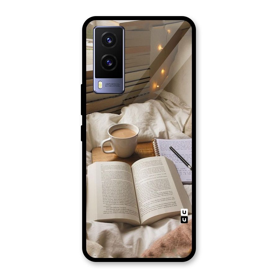 Coffee And Books Glass Back Case for Vivo V21e 5G