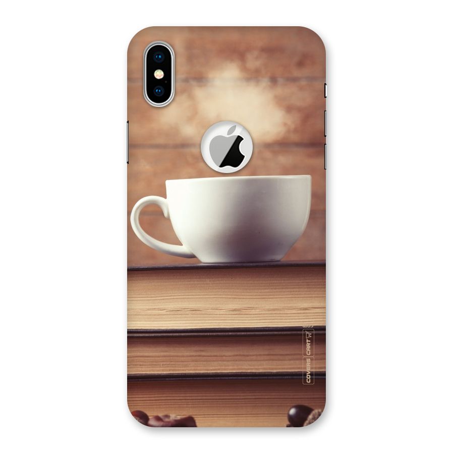 Coffee And Bookworm Back Case for iPhone X Logo Cut