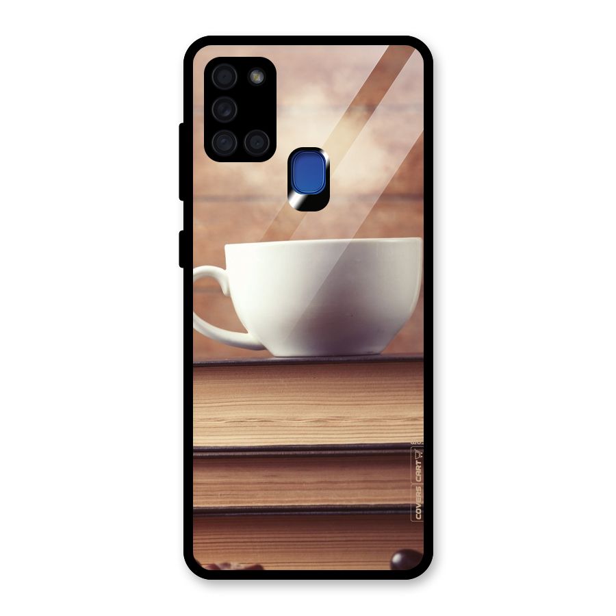 Coffee And Bookworm Glass Back Case for Galaxy A21s