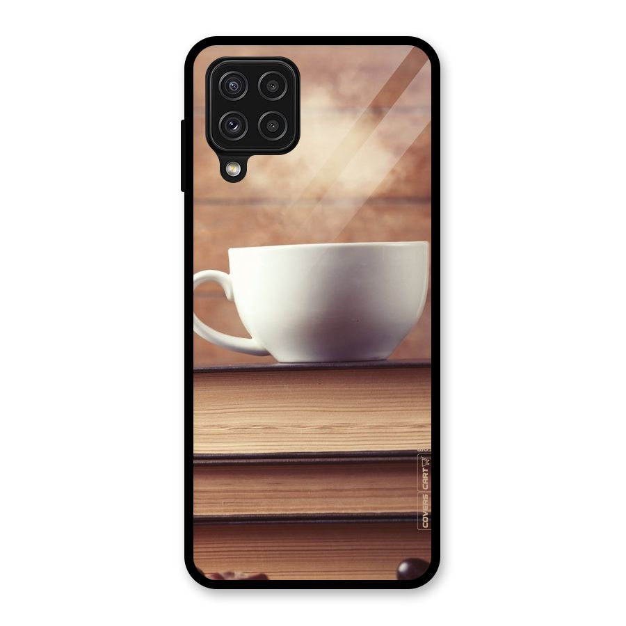 Coffee And Bookworm Glass Back Case for Galaxy A22 4G