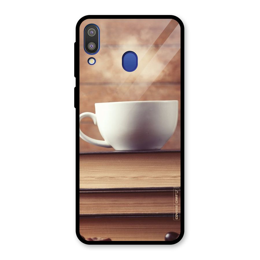 Coffee And Bookworm Glass Back Case for Galaxy M20