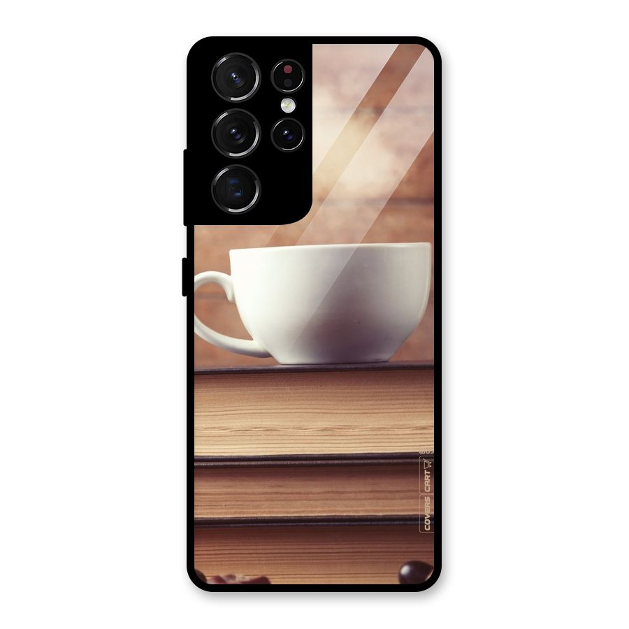 Coffee And Bookworm Glass Back Case for Galaxy S21 Ultra 5G