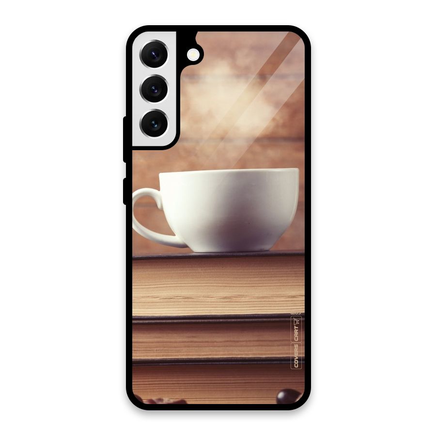 Coffee And Bookworm Glass Back Case for Galaxy S22 Plus 5G