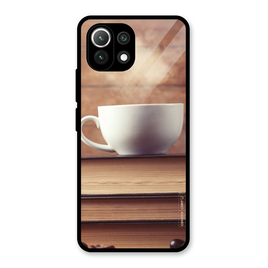 Coffee And Bookworm Glass Back Case for Mi 11 Lite