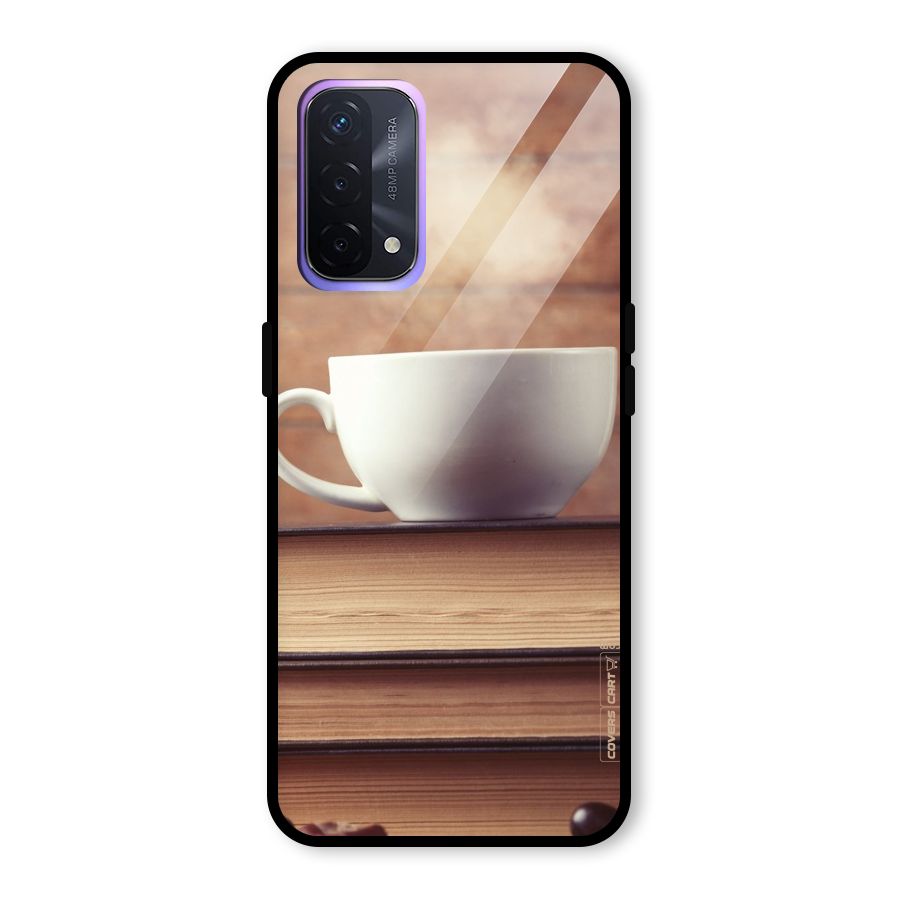 Coffee And Bookworm Glass Back Case for Oppo A74 5G
