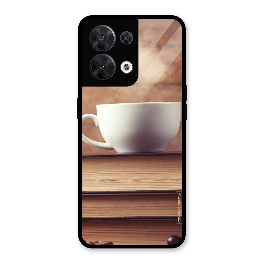 Coffee And Bookworm Glass Back Case for Oppo Reno8 5G