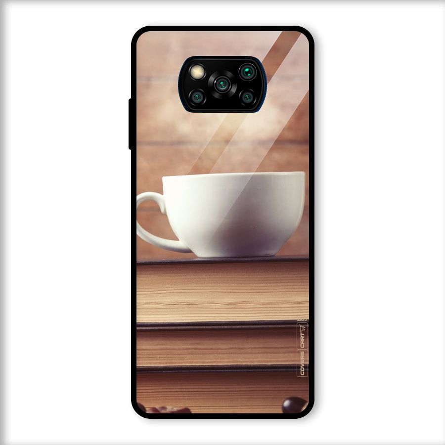 Coffee And Bookworm Glass Back Case for Poco X3