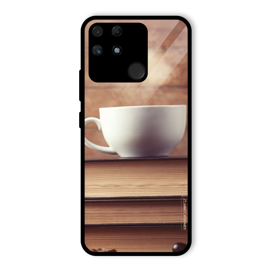 Coffee And Bookworm Glass Back Case for Realme Narzo 50A
