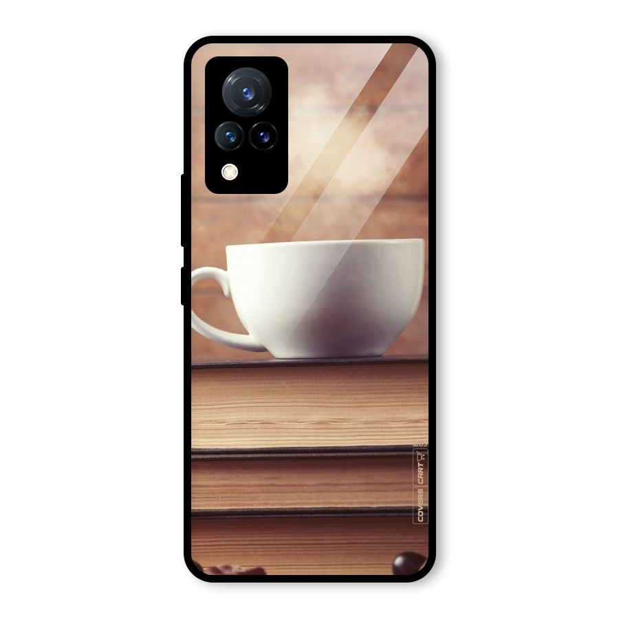 Coffee And Bookworm Glass Back Case for Vivo V21 5G