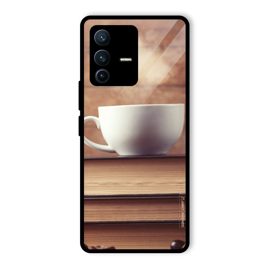 Coffee And Bookworm Glass Back Case for Vivo V23 Pro
