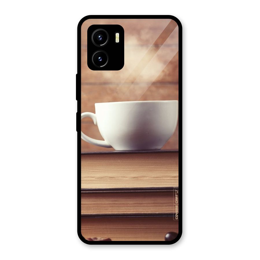 Coffee And Bookworm Glass Back Case for Vivo Y15s