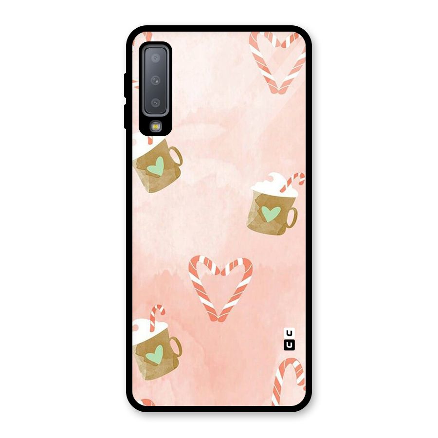 Coffee And Candies Glass Back Case for Galaxy A7 (2018)
