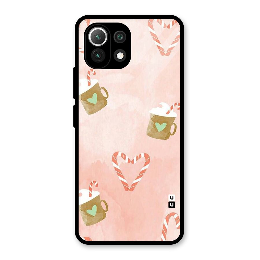 Coffee And Candies Glass Back Case for Mi 11 Lite
