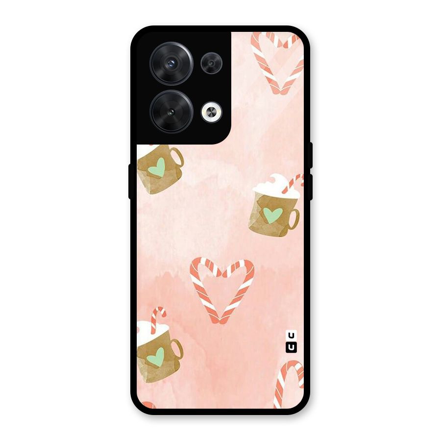 Coffee And Candies Glass Back Case for Oppo Reno8 5G
